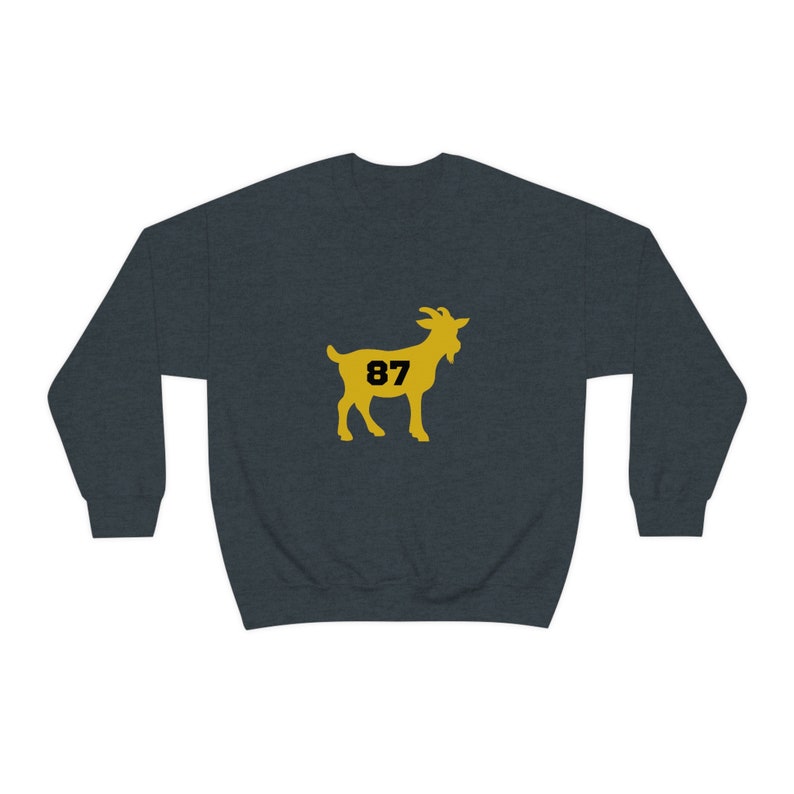 Crosby GOAT Sweatshirt, Pittsburgh Hockey Pullover, Nummer 87 Hockey Sweatshirt, Hockey Fan Geschenke. Dark Heather