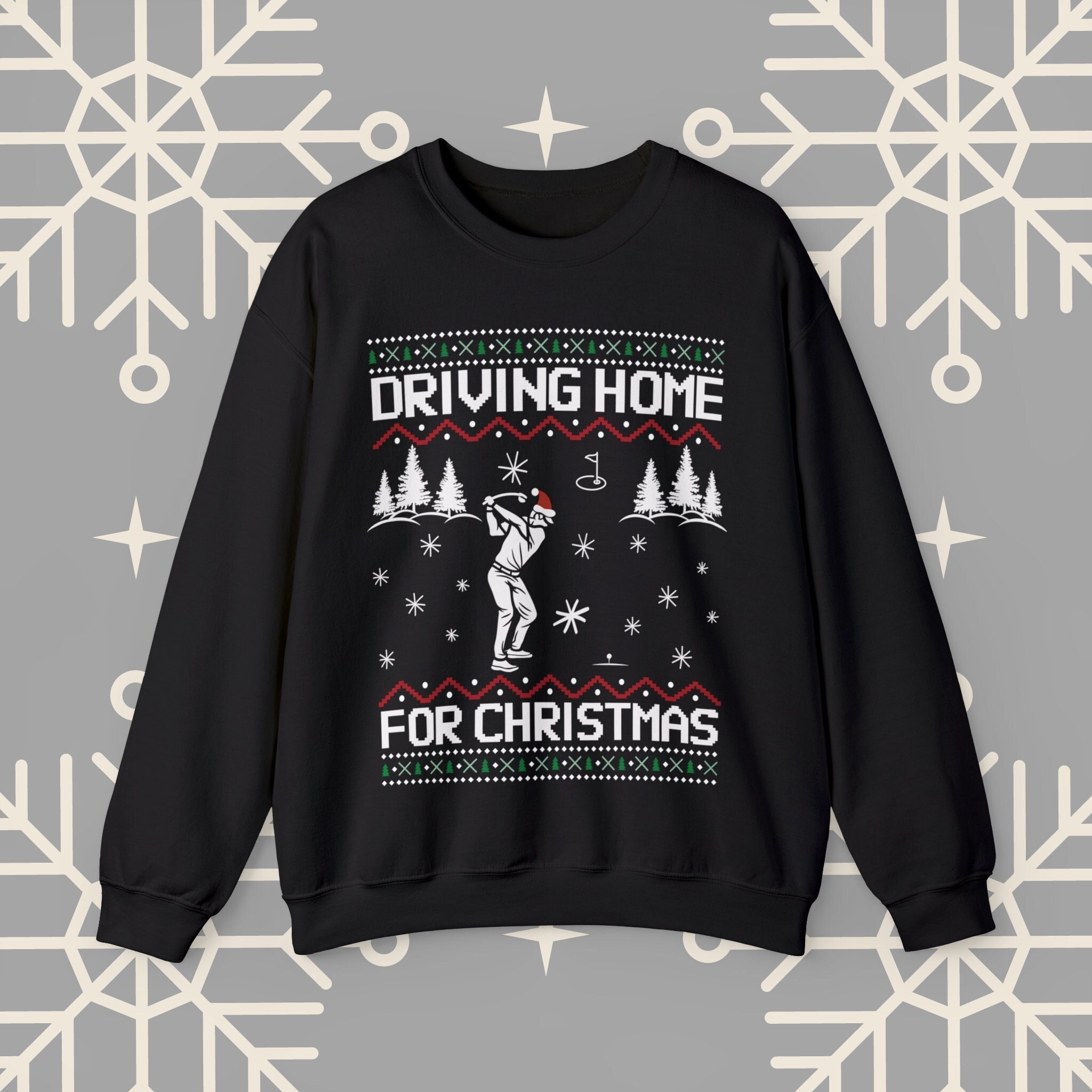Golf Christmas Sweatshirt Driving Home for Christmas Funny Golf Sweater Ugly Christmas Jumper Gift for Golfer Etsy