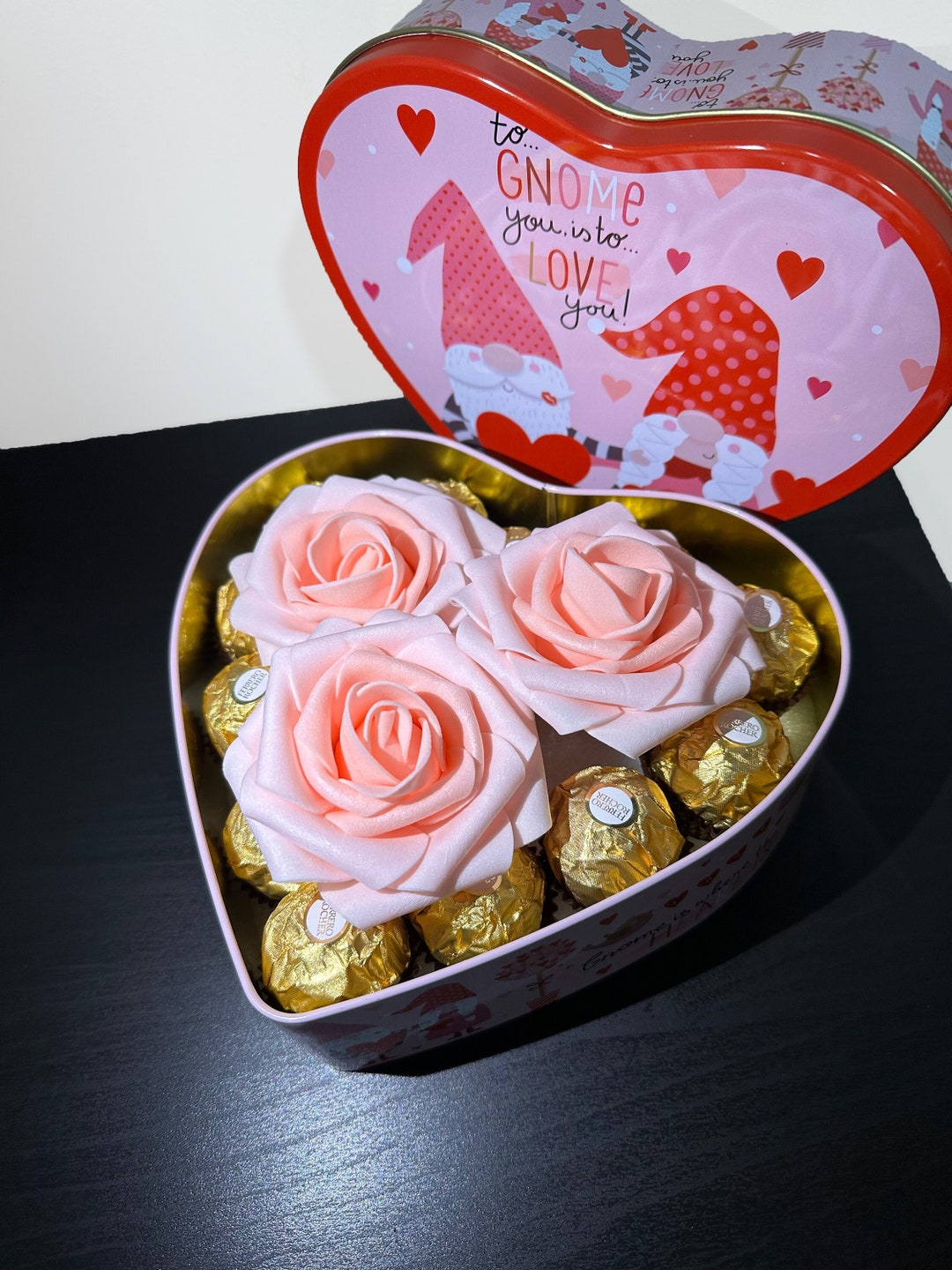 Flowers and Chocolate Gift Valentine Gift Gift for Her Chocolate and