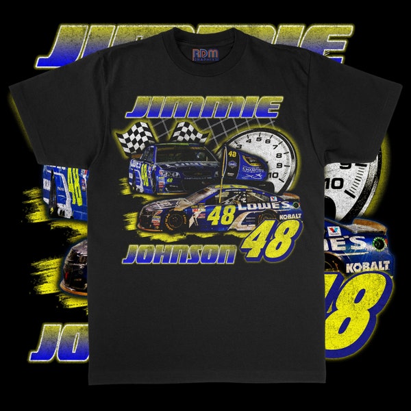 Jimmie Johnson Shirt, Nascar Shirt , Nascar Driver Shirt , Retro tee , Bootleg Style