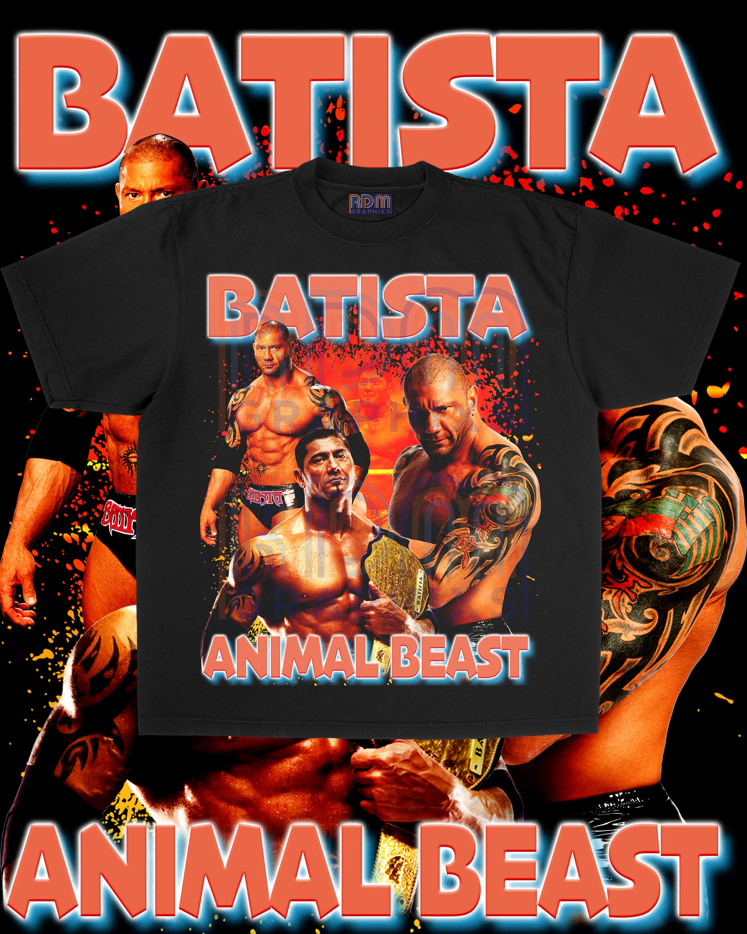 WWE Wrestling Pin Bundle Dave Bautista Batista Metal Enamel badge Wrestler  WW