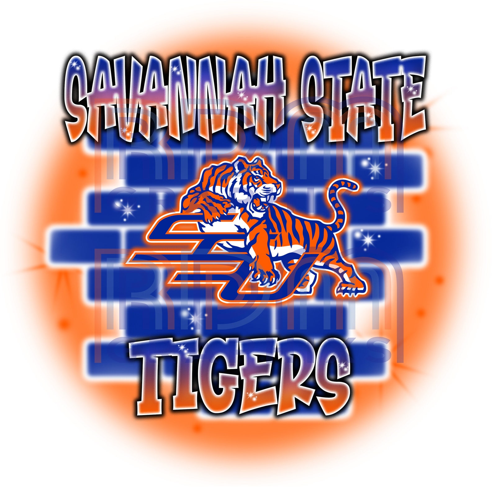 Savannah State Airbrush Png Jpg, Digital Png Jpg, Ready to Print Png ...