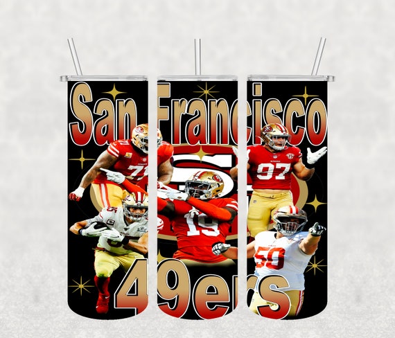 San Francisco 49ers Grunge 20oz Skinny Tumbler Template PNG, San Francisco  49ers Tumbler Wrap PNG, Football Tumbler Png