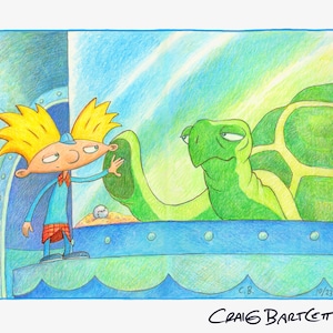 Arnold y Lockjaw: imagen digital del creador de Hey Arnold, Craig Bartlett