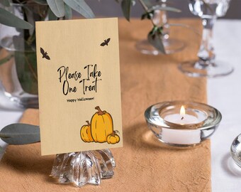 Please Take One Treat Sign, For Office, For Schools, For Halloween, Canva Template, Easy Download
