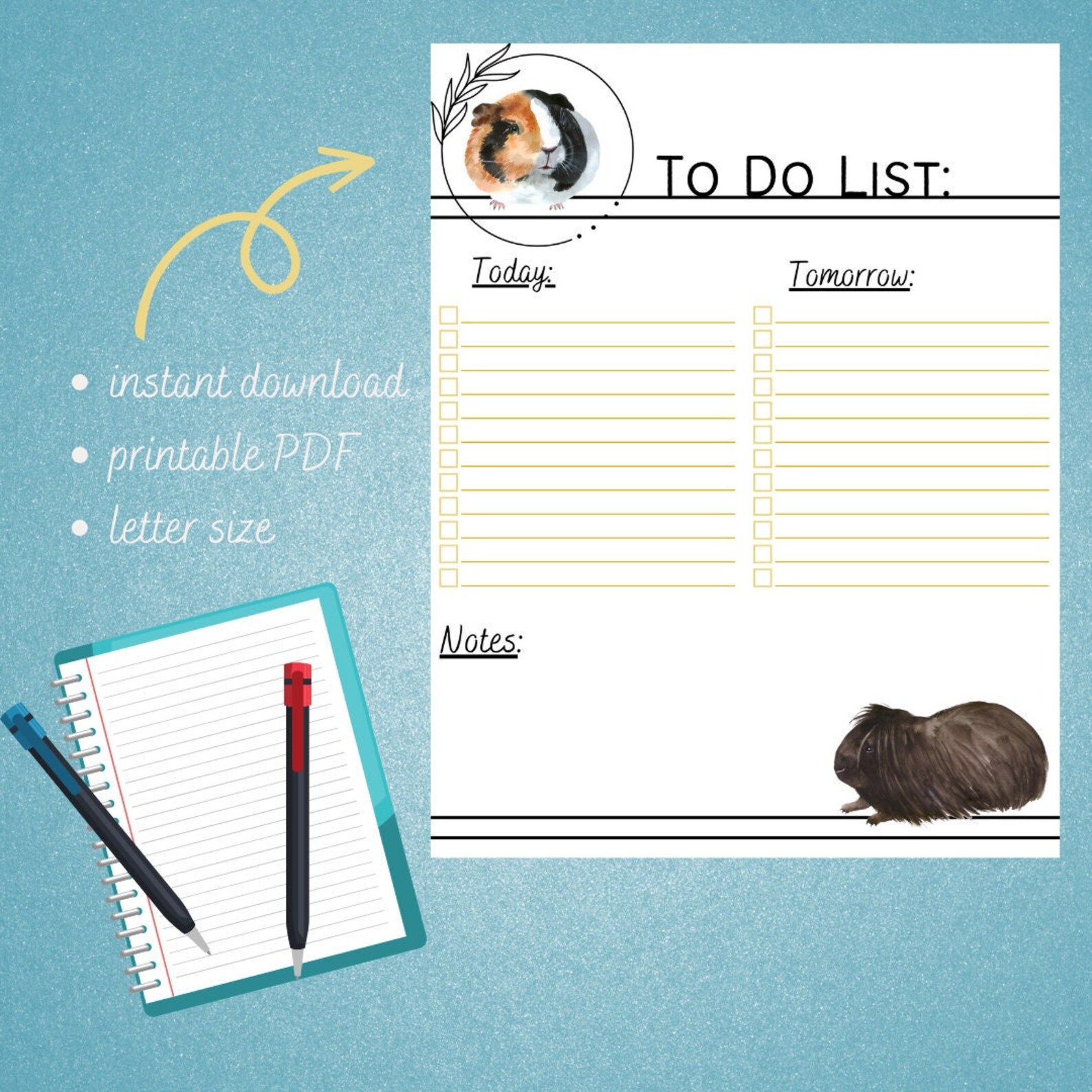 Digital Guinea Pig Care Schedule to Do List - Etsy