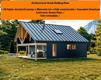 Small but Spacious Affordable Home  -  Architectural plans for building