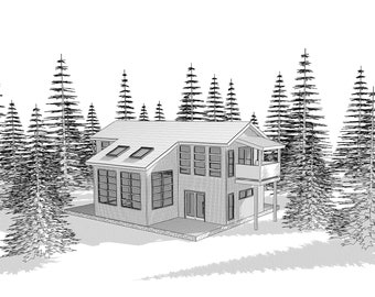 Limited Edition 2 Bed, 2 Bath small house home cabin cottage 1675 SF with detached garage