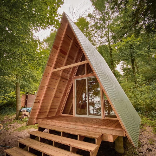 Easy-to-Build A-Frame Cabin - Highly Detailed Cabin-building Plans