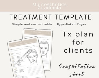 Aesthetic Nurse documentation, Nurse injector template, Botox and Filler template,