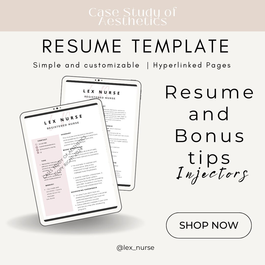 Aesthetic Nurse Resume Nurse Injector - Il Fullxfull.5727714177 Ambo