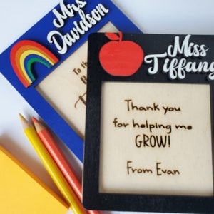 Personalized Sticky Note Pad Holder, Teacher Appreciation Gift, End of ...