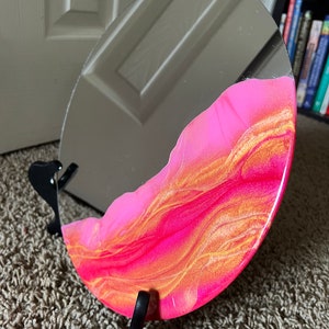 Gilded Pink Resin Mirror