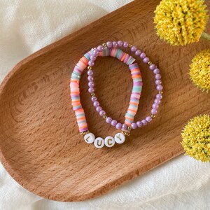 Kids Bracelet; Custom Bracelet; Heishi Clay Bracelet; Beaded Bracelet; Layering Bracelets; Friendship Bracelets; Girls Gift; Kids Gift
