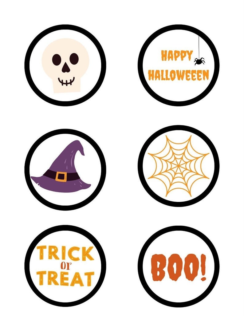 Halloween Cupcake Toppers Printable Etsy