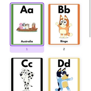ABC BLUEY Bingo Card