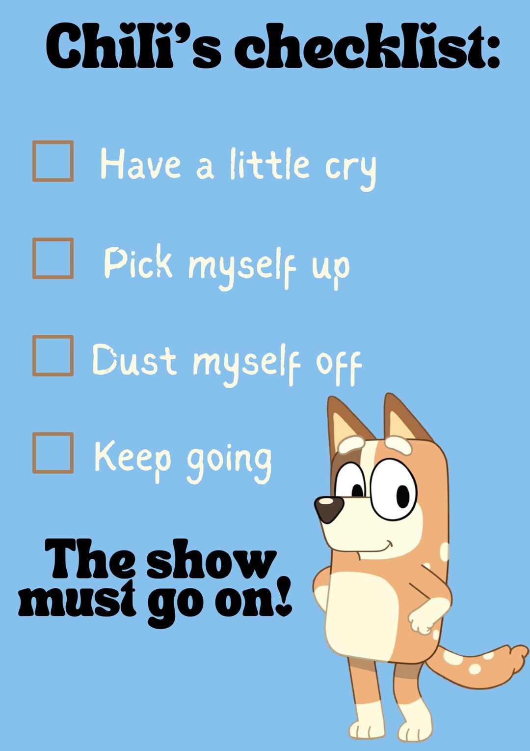 Chilis Checklist Etsy