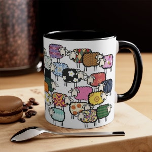 Funny Colorful Sheep Coffee Mug, Funny Sheep Tea Mug, Sheep Coffee Mug Gift, Sheep Gift, Sheep Lover Gift, Cute Sheep Mug, Holiday Gift Mug