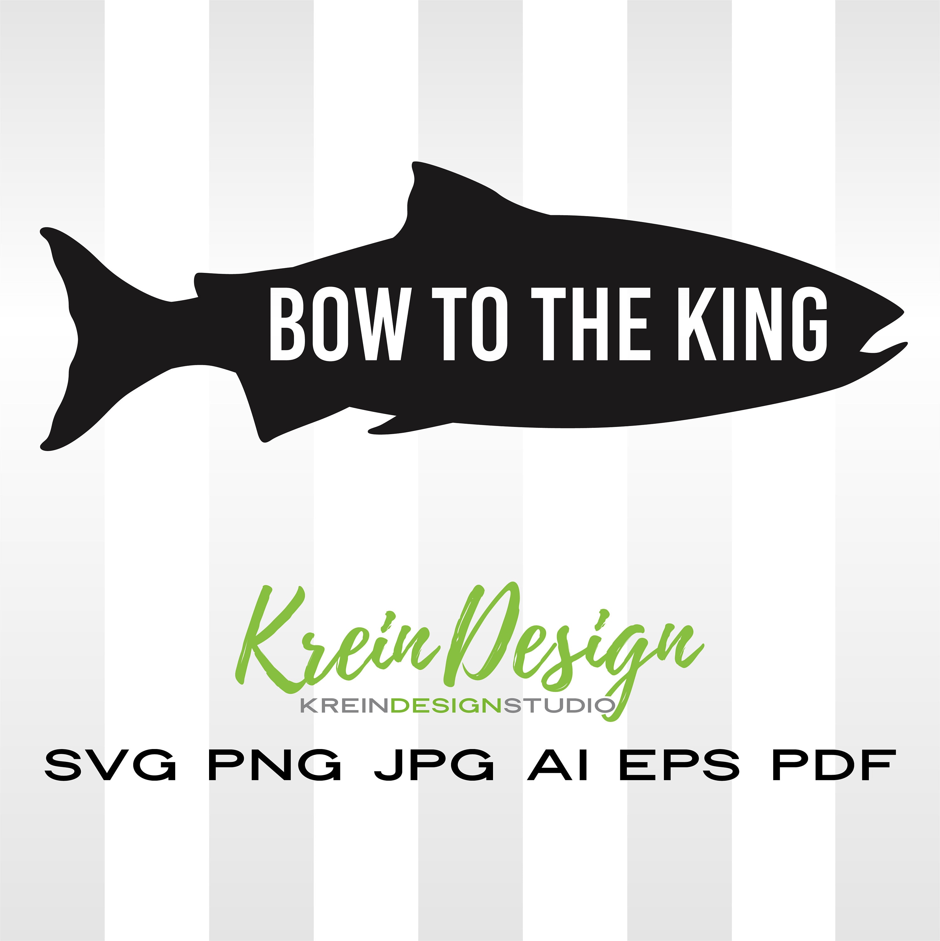 King Salmon Fish SVG Fishing SVG Salmon Clipart Salmon Etsy
