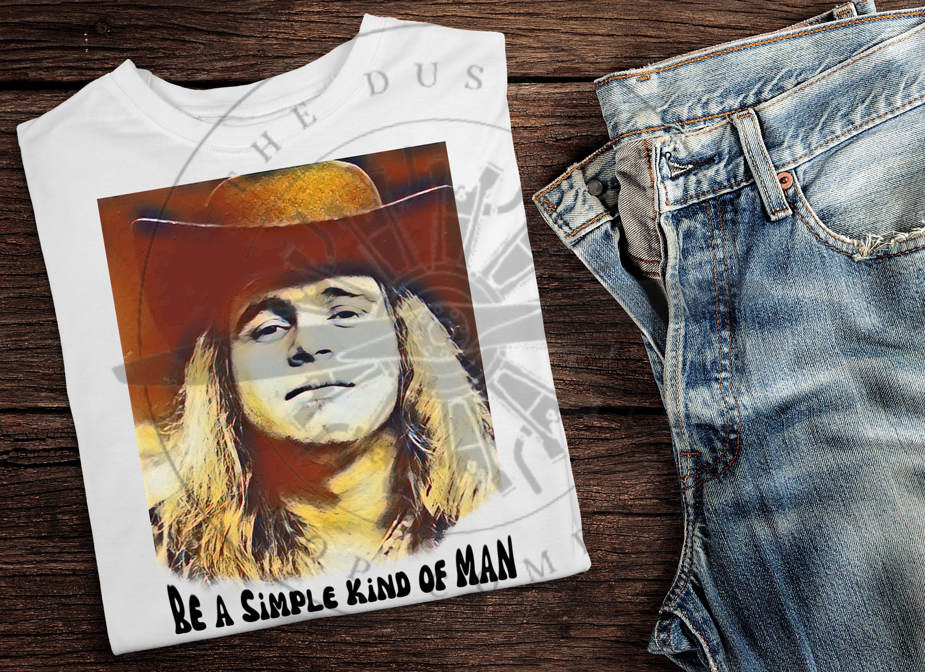 Simple Man Sublimation Ronnie Van Zant Lynyrd Skynyrd PNG Digital