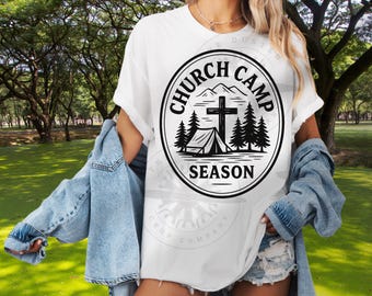 Church Camp Season SVG PNG Christian Summer Camping Shirt Sublimation Transfer  Design