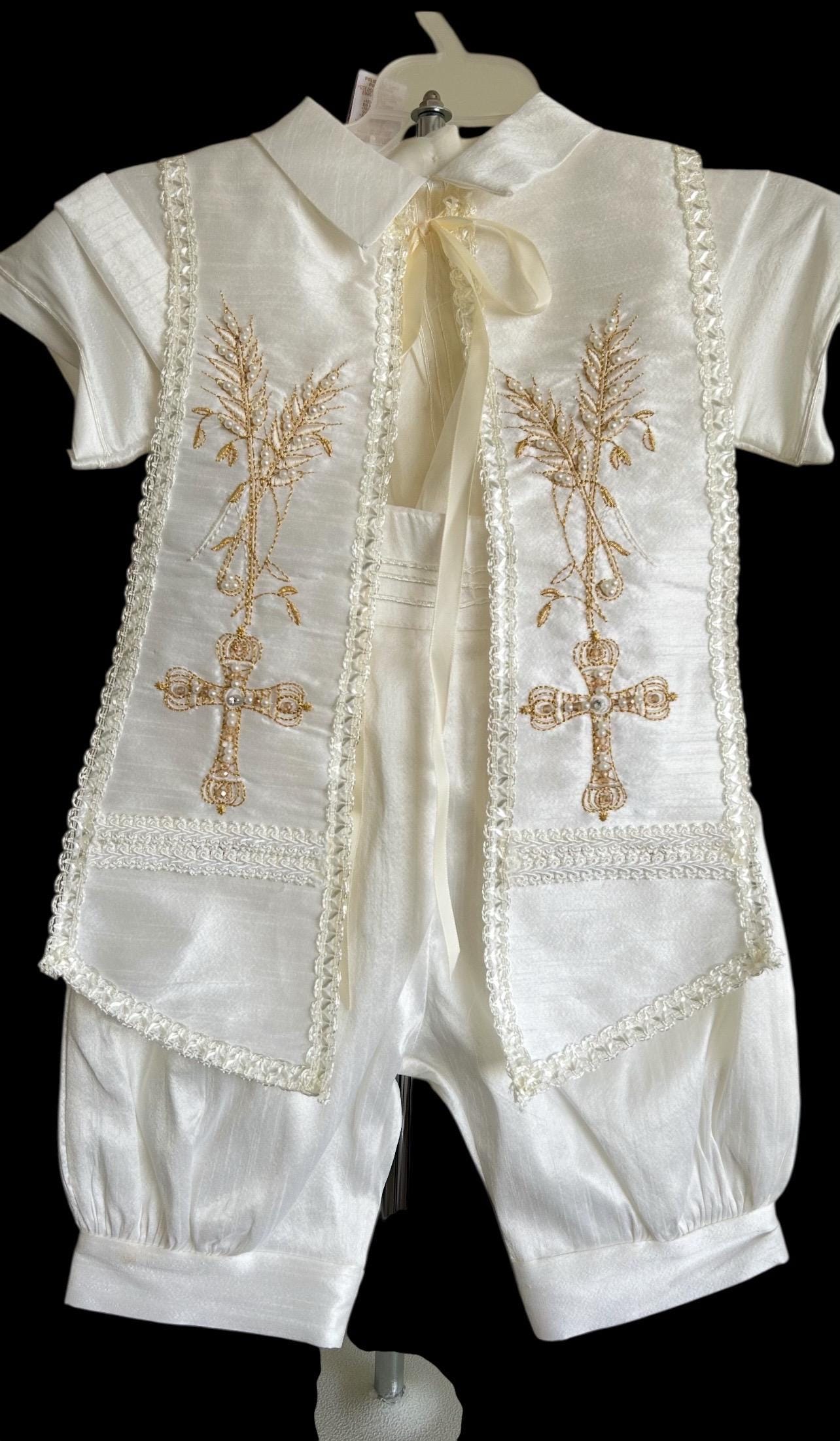 Boys Baptism and Christening Outfit - WHITE  or  IVORY