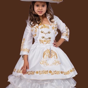 Girl charro dress 2 piece includes sombrero