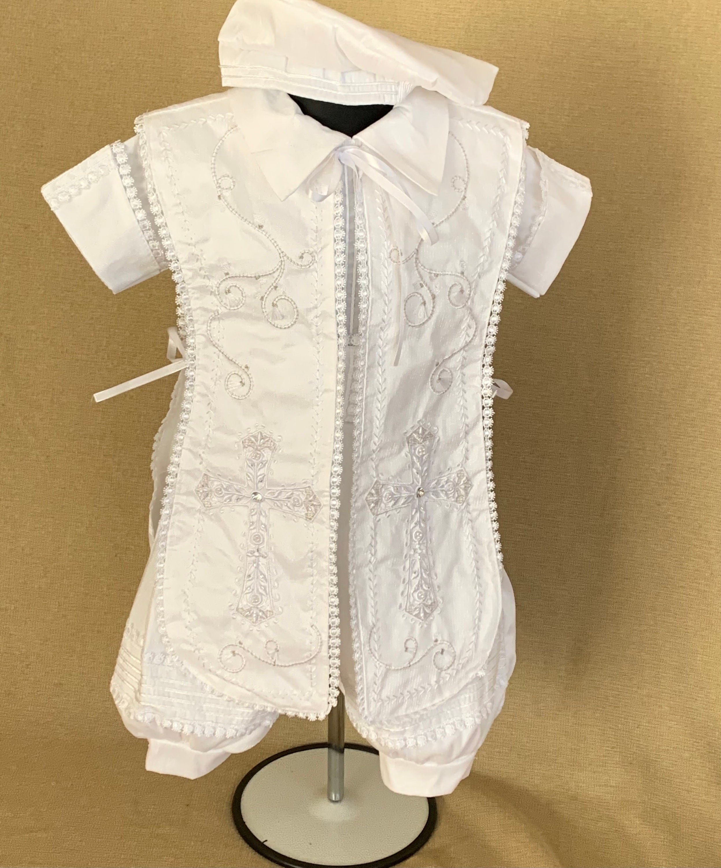Little Boys White Maria Mi Bautizo Christening Baptism Suit 2-4T