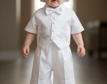 Baby, Toddler Boys, Christening Baptism Outfit Set White size 0-6