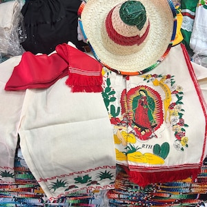 Juan Diego Kids Outfit, Virgin de Guadalupe Poncho - 5 Piece Set
