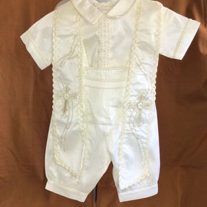 Traje de Bautizo para Niños, Conjunto de Bautizo de 4 Piezas, Traje de Bautizo