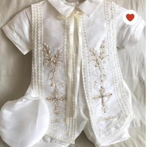 Baptism Baby Boys Christening Baptism Set Ivory or White   Outfit