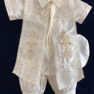 Doopsel babyjongens doopset ivoor of witte outfit