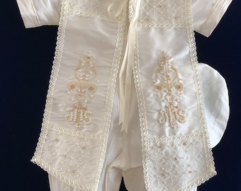 Baptism Baby Boys Christening Baptism Set Ivory or White Outfit