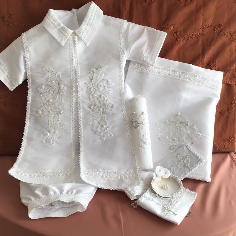 Lorenzo Heirloom Christening Set for Boys (Baptism Outfit) – Made to Order (AB025)