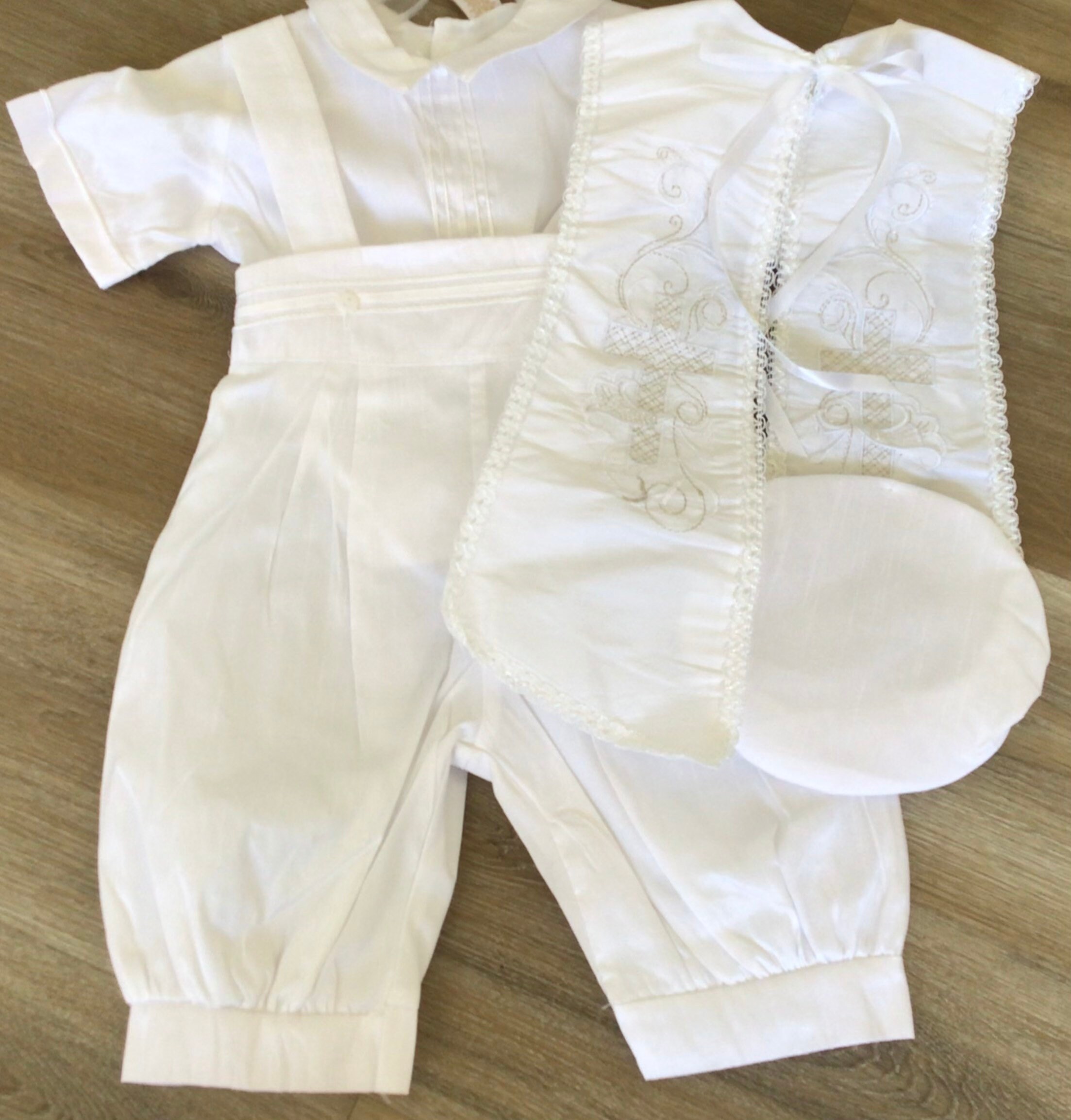 Little Boys White Maria Mi Bautizo Christening Baptism Suit 2-4T main image 1