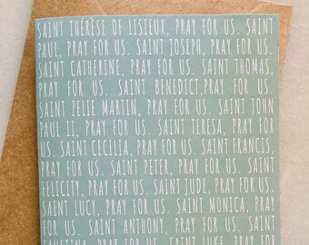Catholic Feast Day Card | Patron Saint Card | All Saints Day Card | Litany of the Saints Card