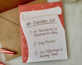 Christmas List | Catholic Christmas Card
