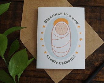 Cradle Catholic | Catholic New Baby Card