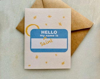 Confirmation Saint | Catholic Confirmation Card