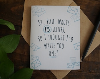 St. Paul's Letter | Catholic Blank "Thinking of You" Card