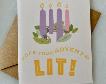 Advent is Lit | Catholic Christmas Card
