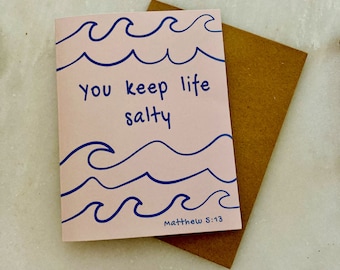 Salt of the Earth Card | Christian Appreciation Card | Anniversary Card | Friend Card