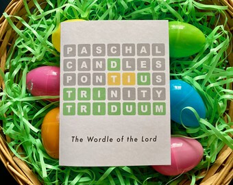 Wordle of the Lord | Catholic Easter Card
