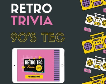 90s Technology Trivia Icebreaker Game: Team Building (Digital Download)