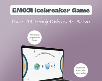 Emoji Riddle Icebreaker Game: Team Building Activity (PowerPoint, Google Slides, Canva)