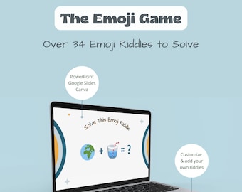 Gioco rompighiaccio per ufficio "The EMOJI Game" / Team Building / Powerpoint, Google Slides, download immediato per team virtuali, riunioni ed eventi