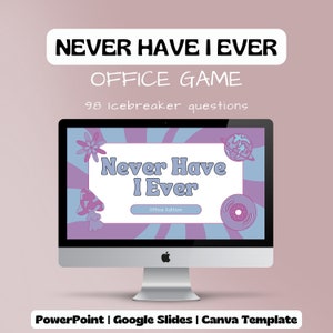 Icebreaker Office Game &quot;Never have I ever&quot; | Team-Building | Powerpoint, Google Slides, Canva Templates, Virtual Teams | Meetings and Events