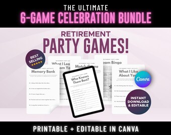 Team Building Retirement Party Games: Office Farewell Activities, Keepsake Memory Bank (PDF Download)
