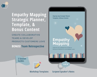 Empathy Mapping Strategic Planner | PDF, Google Slides, Docs, Canva Whiteboard, Instant Download, 2024
